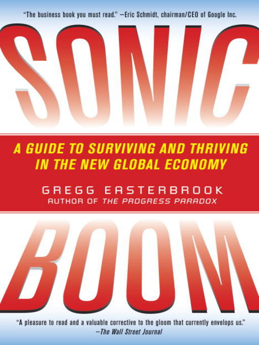 Title details for Sonic Boom by Gregg Easterbrook - Available
